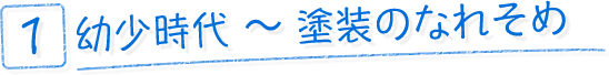 幼少時代〜塗装のなれそめ