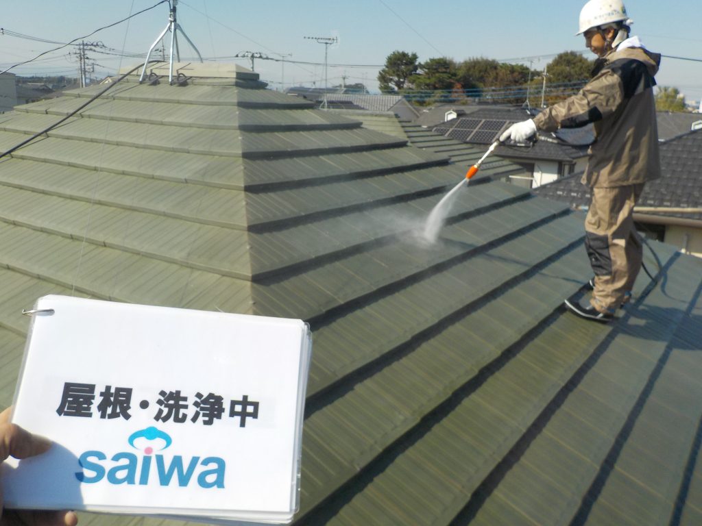 屋根高圧水洗浄
