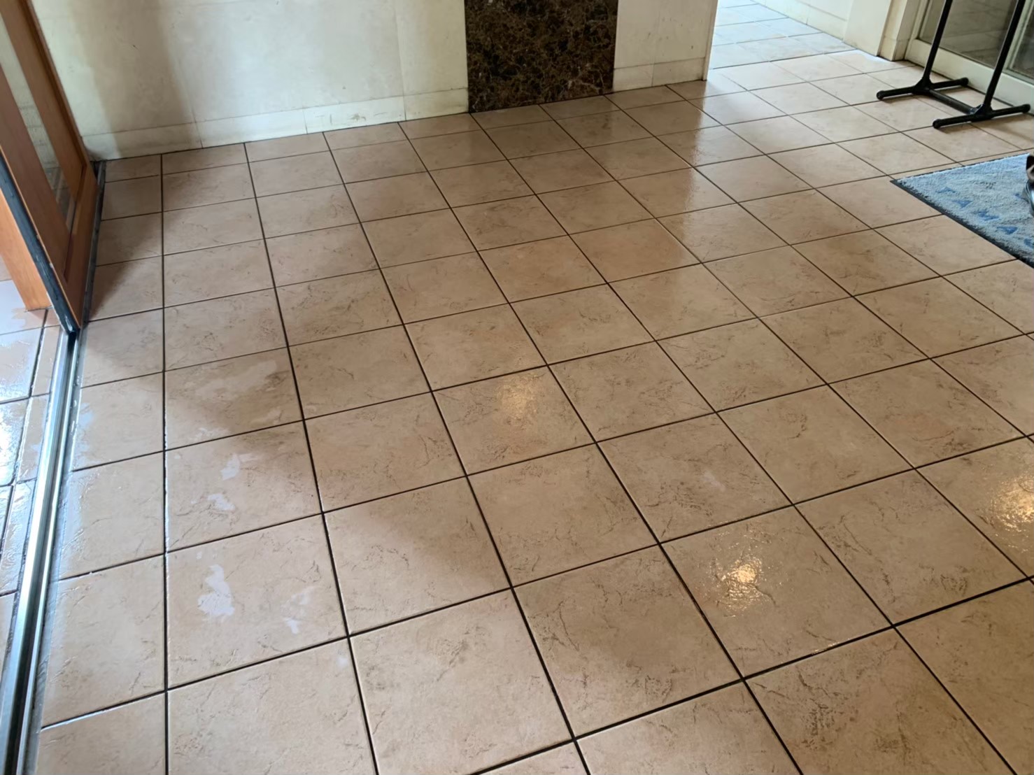 東京都東大和市 某マンション 滑らない床で危険を回避! エントランス床防滑工事 サイワ塗装