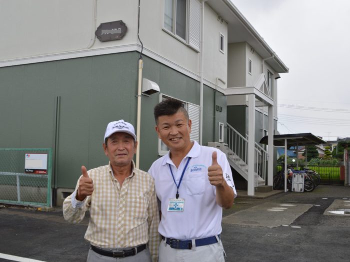 埼玉県さいたま市西区指扇ｋ様 オーナー様こだわりのお色でツートンカラー アパート塗装 屋根外壁塗装工事 有限会社サイワ塗装工業