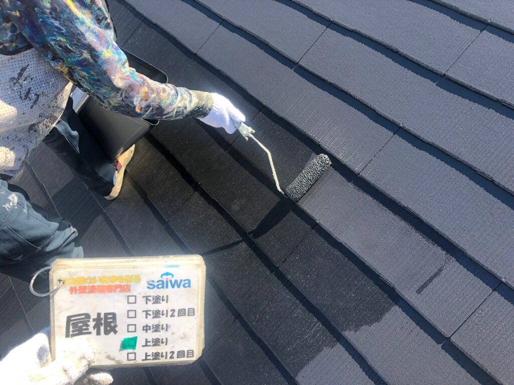 屋根の上塗り　日本ペイント　サーモアイ