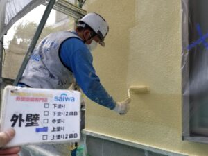 外壁　上塗り　塗装　外壁　大同塗料　スムースプラスター