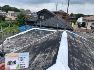 屋根塗装　錆止め　施工後　棟板金　さいたま市　外壁塗装