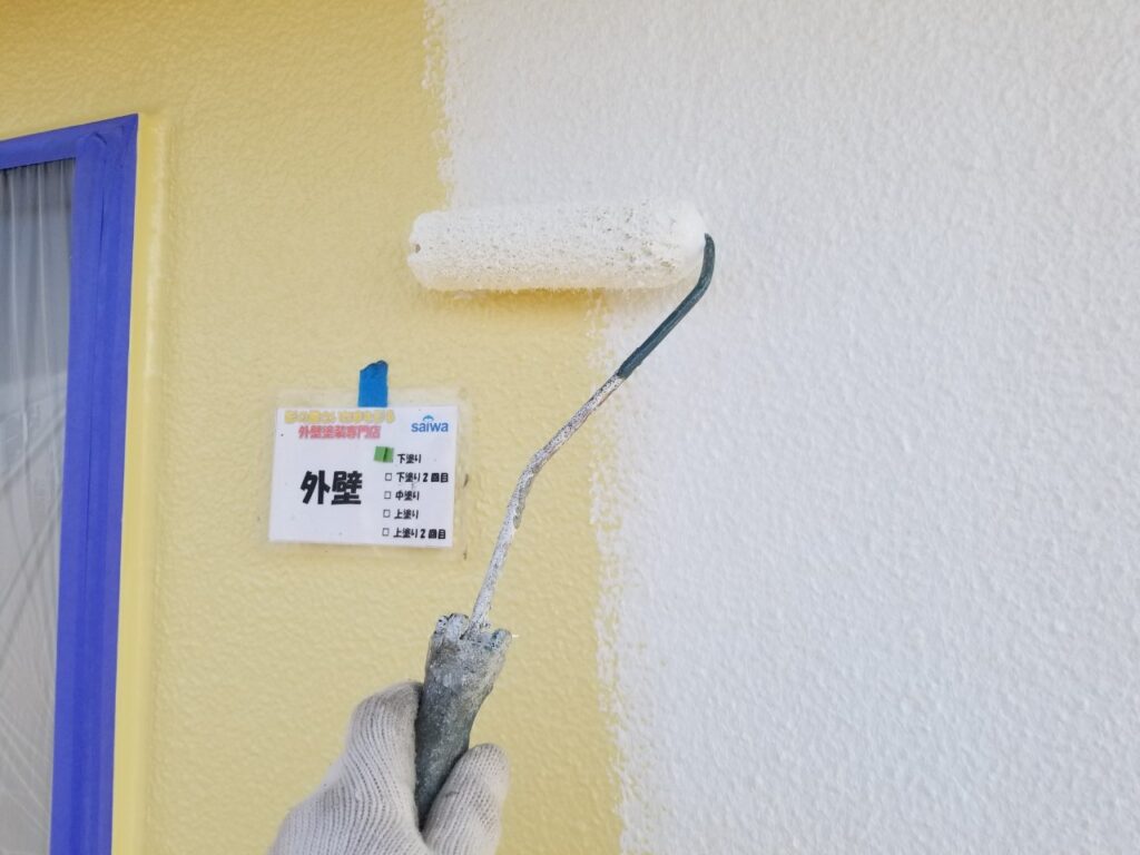 シーラー　下塗り　モルタル塗装　外壁塗装