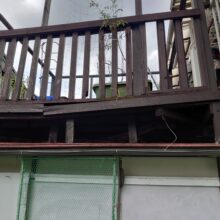 さいたま市　ウッドデッキ解体工事　劣化