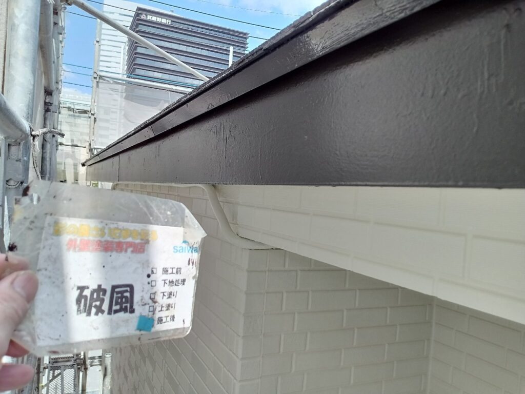 破風塗装施工後の仕上がり