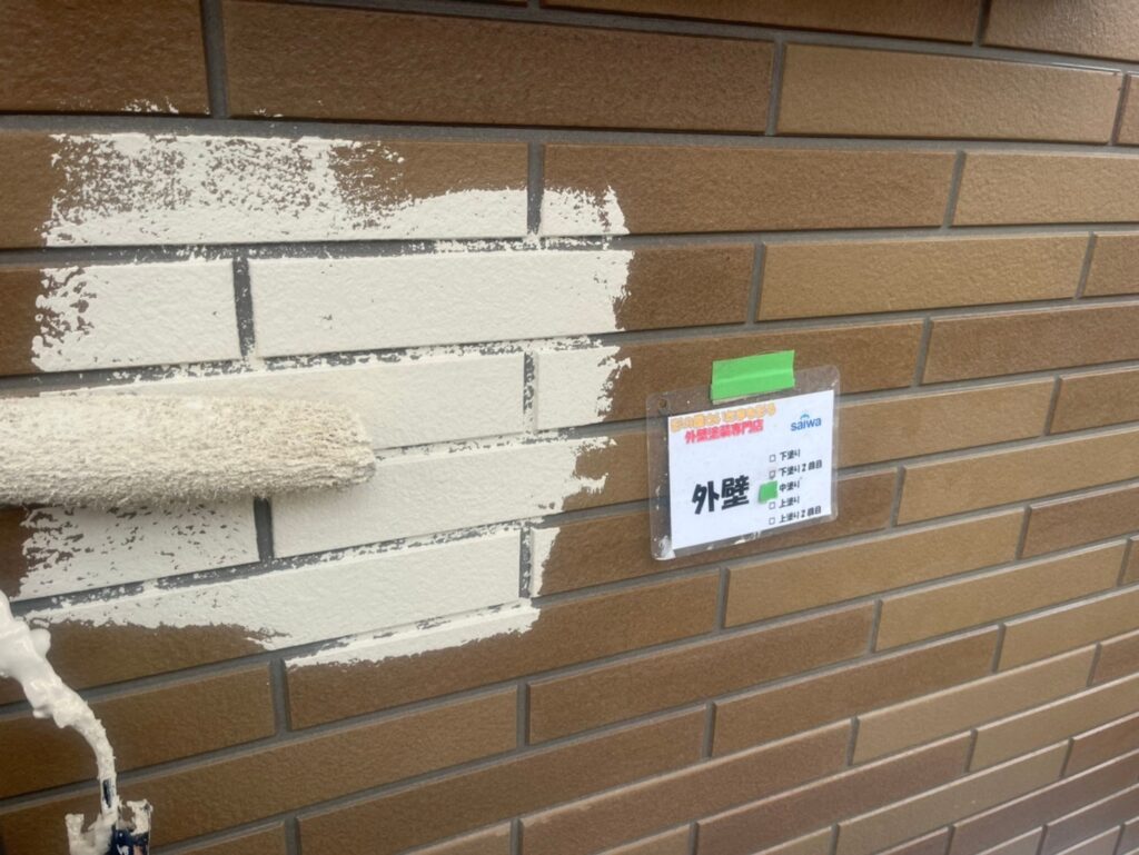 ND-460の落ち着いたベージュ色で塗り替え