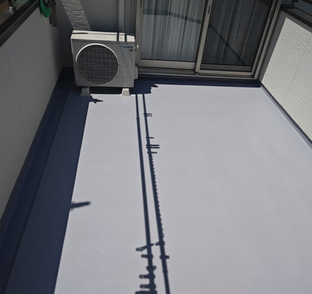 ベランダ防水改修後の写真|防水性が向上した高品質な仕上がり|さいたま市の施工事例